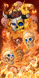 Flaming Skull King with Mask